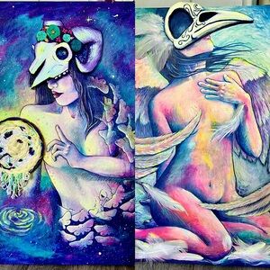 Available Large mixed media work